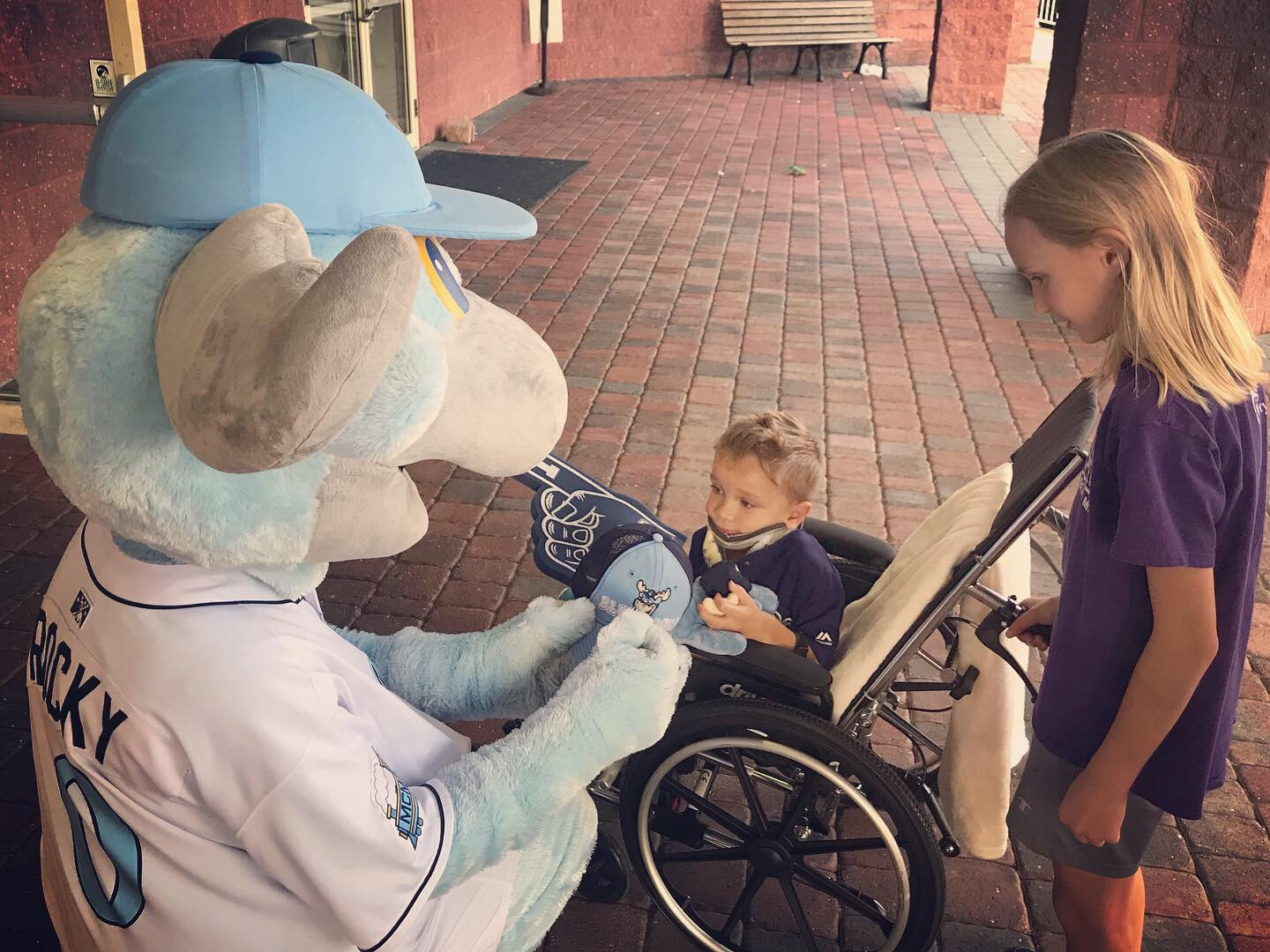 Autographs from Rocky Bluewinkle, the mascot
