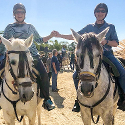 Eric's first time on a horse, Rancho La Paz, 
Malagá, Spain, November 8, 2018