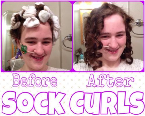 Sock curls = awesome! :)