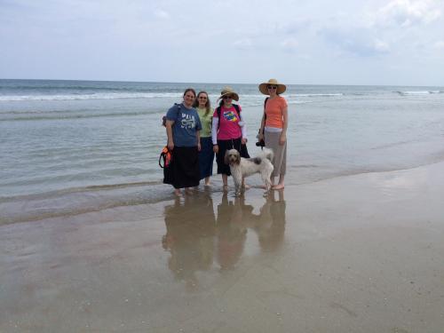 Christina, Keisha, me, Ezra, and Valerie on the beach. :)
