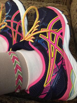 My colorful tennis shoes...just cuz they're too awesome not to take a pic! LOL! :-D