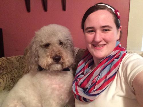 Ezra and me all ready for patriotic Sunday at church! (Thanks, Lauren, for the festive scarf!!)