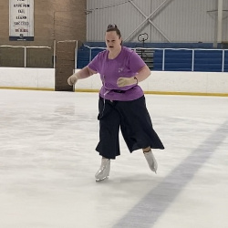 Ice skating 3/25/22.  Finally conquered my biggest fear and skated across the middle of the main big rink! So thankful the Lord has made my dream a reality!