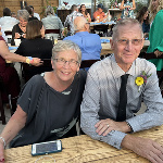 August 26th. Bob and I at our first grandchild’s wedding. Antonia and Sam. 