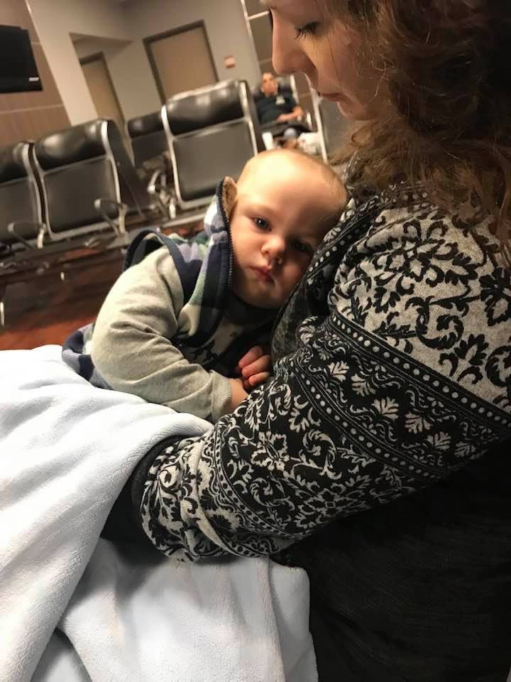 Caleb’s nephew has taken lots of naps in ICU waiting rooms this week!