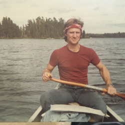 Brian in the 1980’s. Later, he would favor kayaks.
