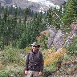 Chuck hiking in Many Glaciers  National Park Montana 