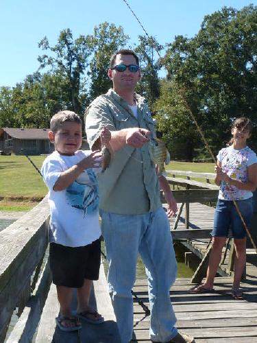 Hayden with his fishing guide, Jonathan!