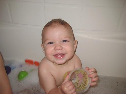 LOVES the bath