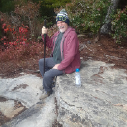 John made it to the Overlook, on a 1.1 mile hike this past weekend!  Then he made it back out, 1.1 miles, and wasn't too sore!  We are so thankful for our weekend get-away!