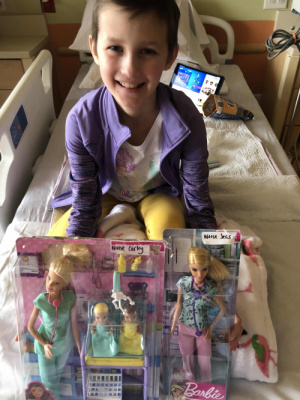 Barbie Nurses to remind Claire of her two primary nurses. So sweet! 