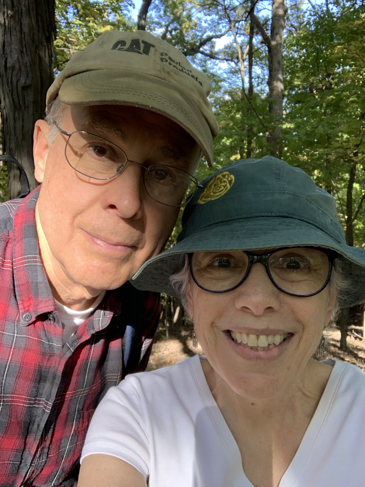 My favorite person and I on one of our hikes at Forest Park Nature Center. I was able to hike for over an hour on hilly terrain with no problems. 