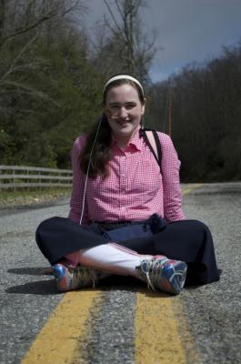 This is the first time I recall sitting in the middle of the road for a photo shoot!  This was taken just a few steps from Ray & Joanna's (Bro & SIL) driveway.  4/15/14