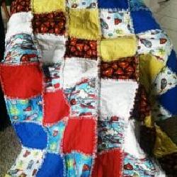 handmade Superman blanket by Vivian & sent from AZ