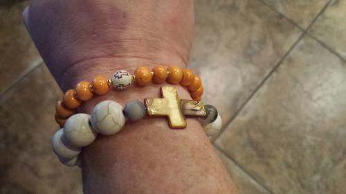 thank you margaret and rebecca for our bracelets! we love them. we count our blessings with each bead and say a prayer when we get to the cross.