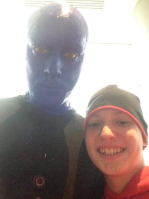 Lance got to go see Blue Man Group with a group of teenage patients from his clinic, called The Hungry Bunch
