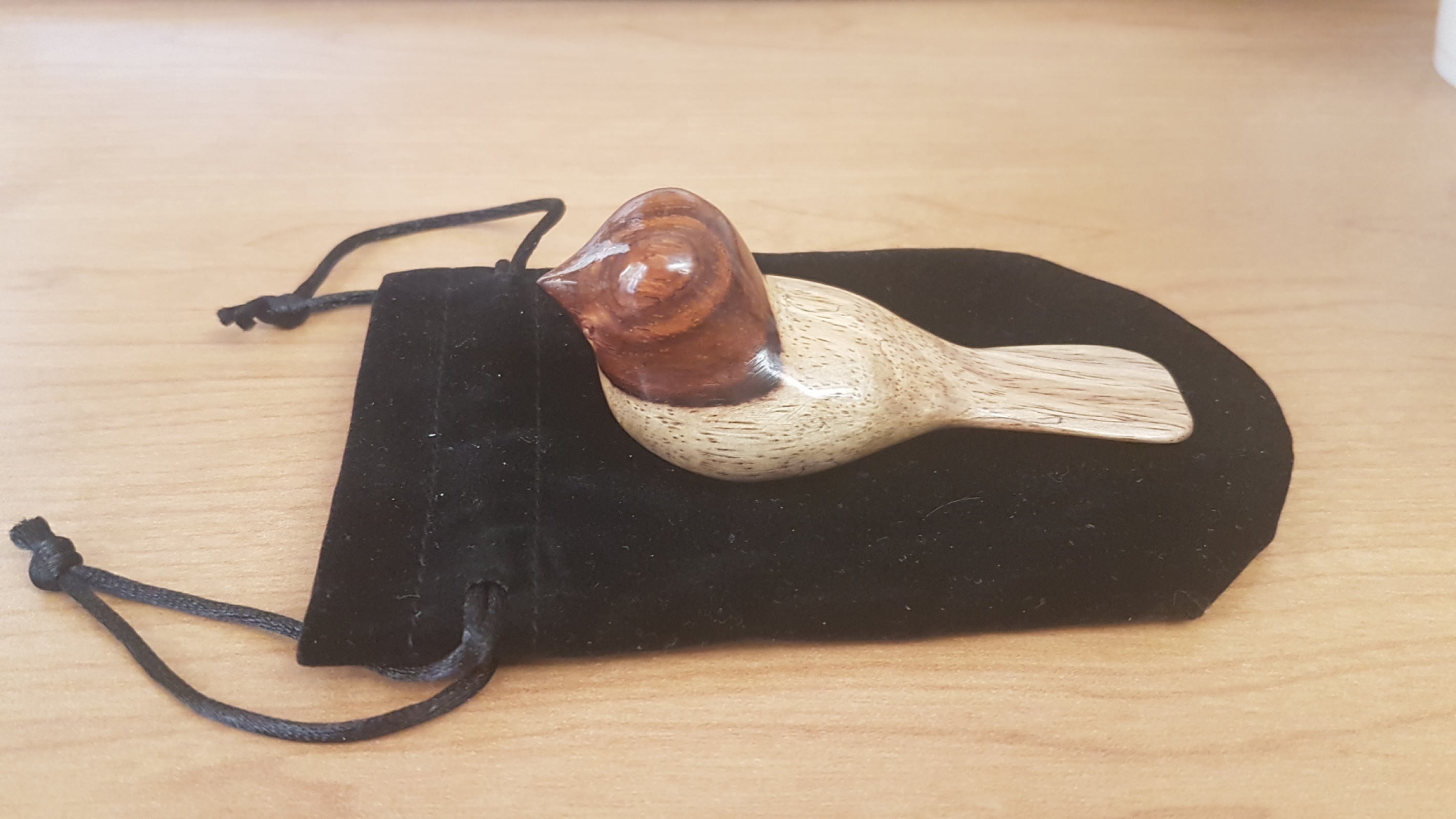 Comfort Bird made by Larry.  The wood is Cocobolo from Costa Rico.