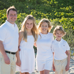 Jenn and family at the beach in Vero Beach, FL.