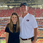 Jimmy and Madison at the UGA vs. Oregon Chick-fil-A kickoff game in September 2022.