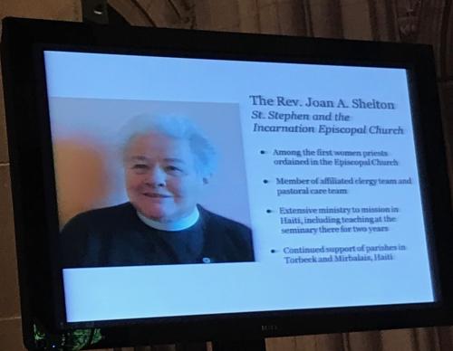 Honored at the National Cathedral, April 2017, for lifetime service