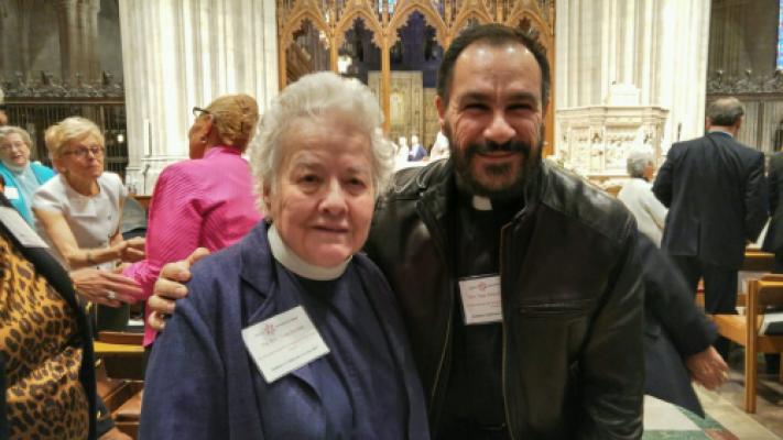With Father Sam at the National Cathedral