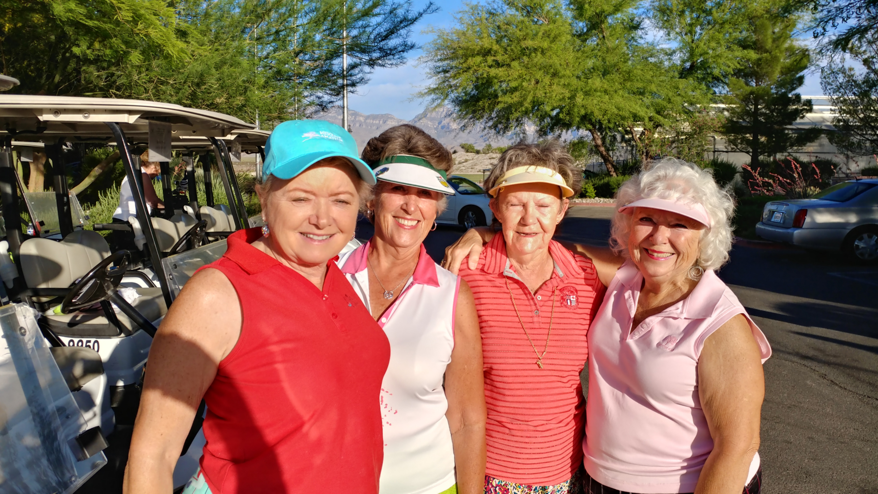 Paula, Delores Dockum, Martha Rhea and Susan on one of our many golf adventures
