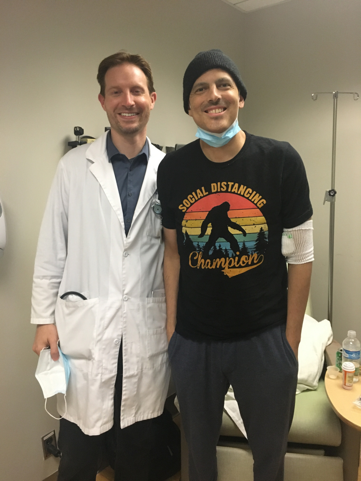 Ryan and Dr. Sasine  his Oncologist. 