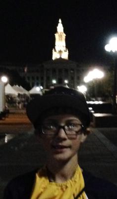 The City of Denver's Civic Building turned GOLD for September being childhood cancer awareness month--Thanks Aunt Cindy for your efforts to make this happen for one night! xo