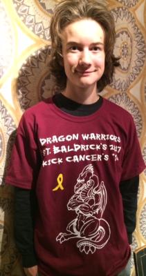 Klaus designed our team Dragon Warriors Shirts for 2017.  He is now 13 years old and Dragon Strong!