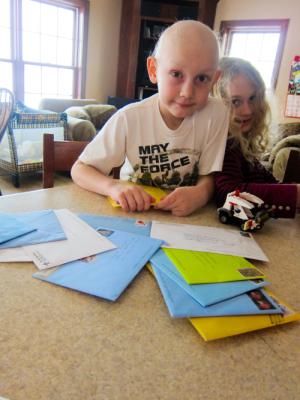Big thanks to everyone who showered Samuel with birthday cards!  He loved them!