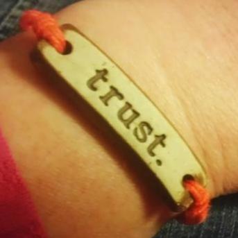 The bracelet I wear to remind myself that I trust a God who is bigger than leukemia (or anything else)