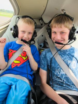 Samuel and his siblings got an amazing opportunity to take a plane ride this week