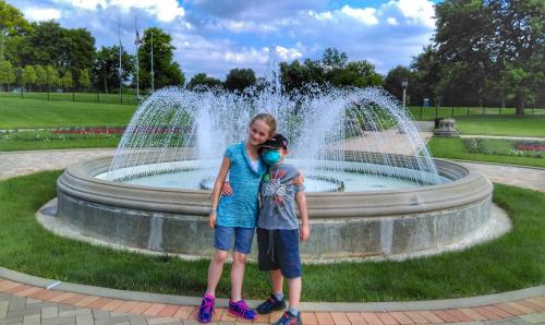 Enjoying the fountains at Garfield Park earlier this week