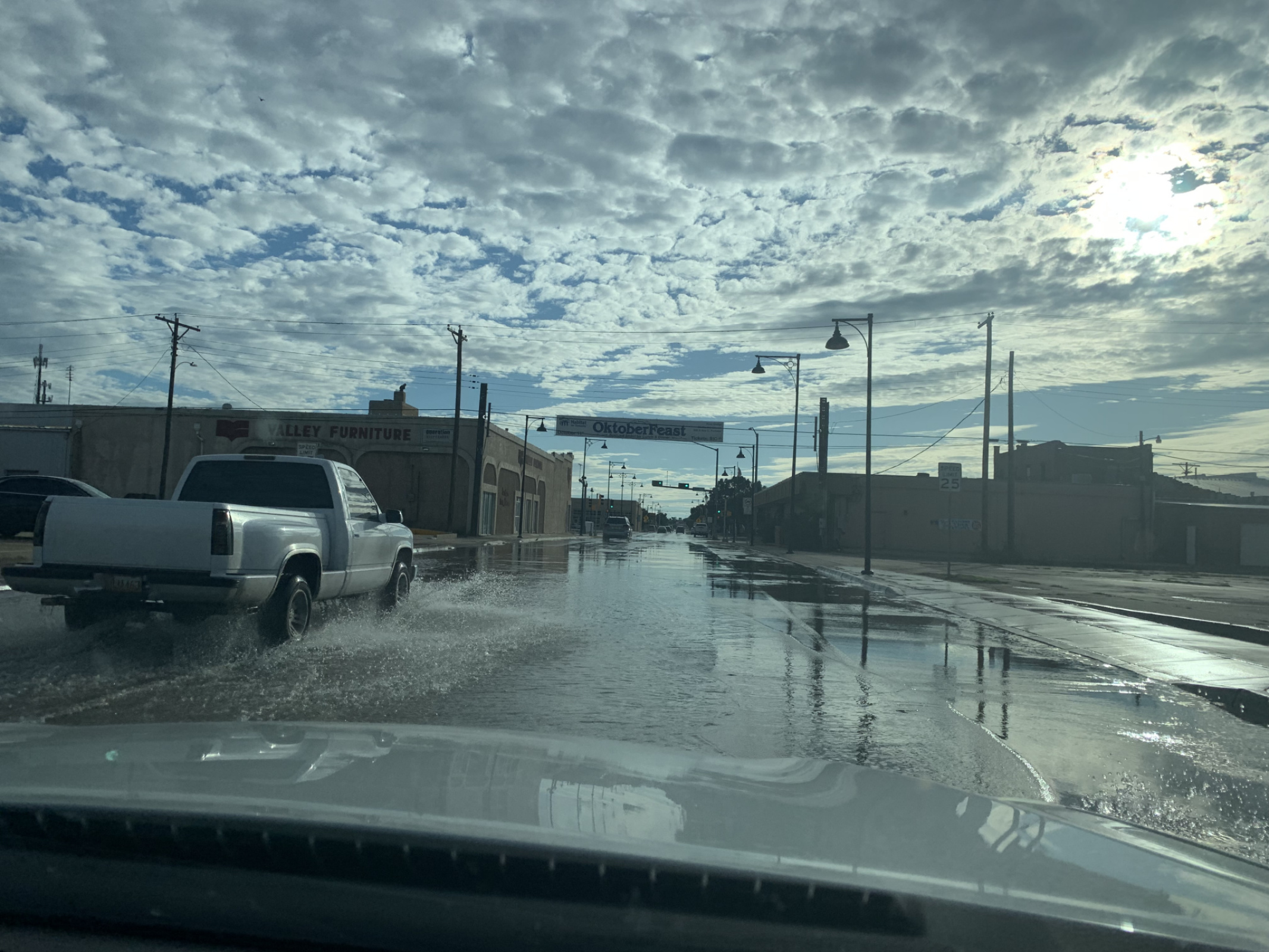 Portales has a downpour the day before. 