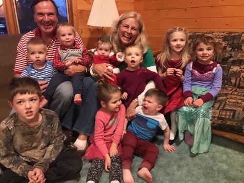 Christmas and family together!  Oh what fun we have with 9 grandkids!