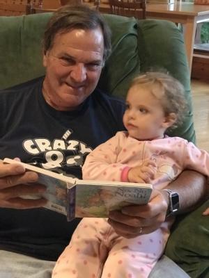 Papa enjoying grand daughter Ruthie