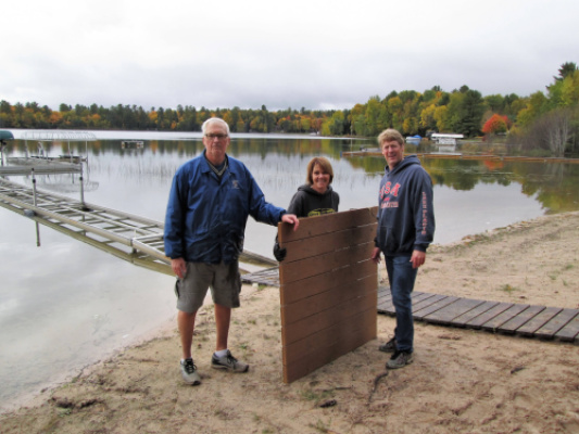 Thank you Family: Crystal and Steve and Connie and Tom for coming to help us with fall projects like taking docks and water toys all in!