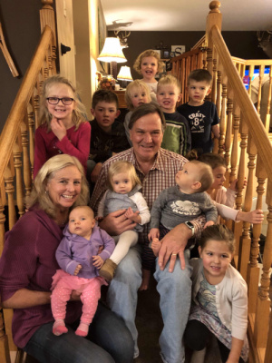 Thanksgiving with all eleven grandchildren and eight kids!