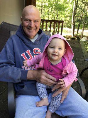 Youngest grand daughter Raya comes to see Papa