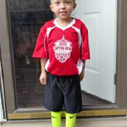 Future soccer star!