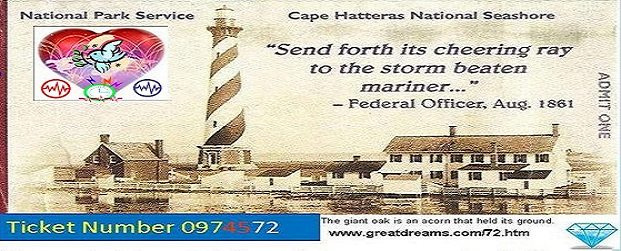 Ticket from Cape Hatteras Light House